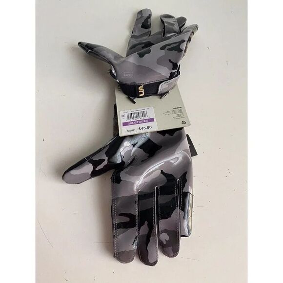 Under Armour UA F8 LE Gold Camo Football Gloves Men’s Sz XL Limited Edition NEW - Picture 8 of 11